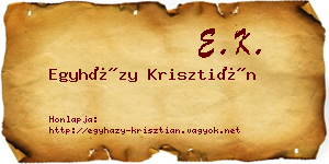 Egyházy Krisztián névjegykártya